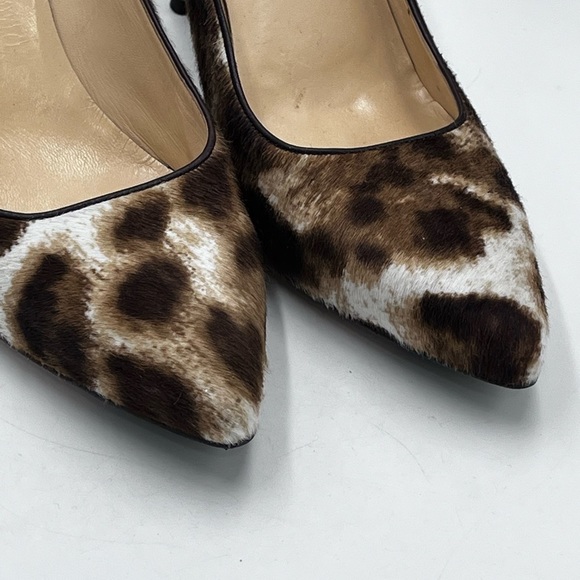 Cole Haan Collection Signature Pony Hair Leopard Print Brown Slip on Heels 9.5 - Picture 2 of 16